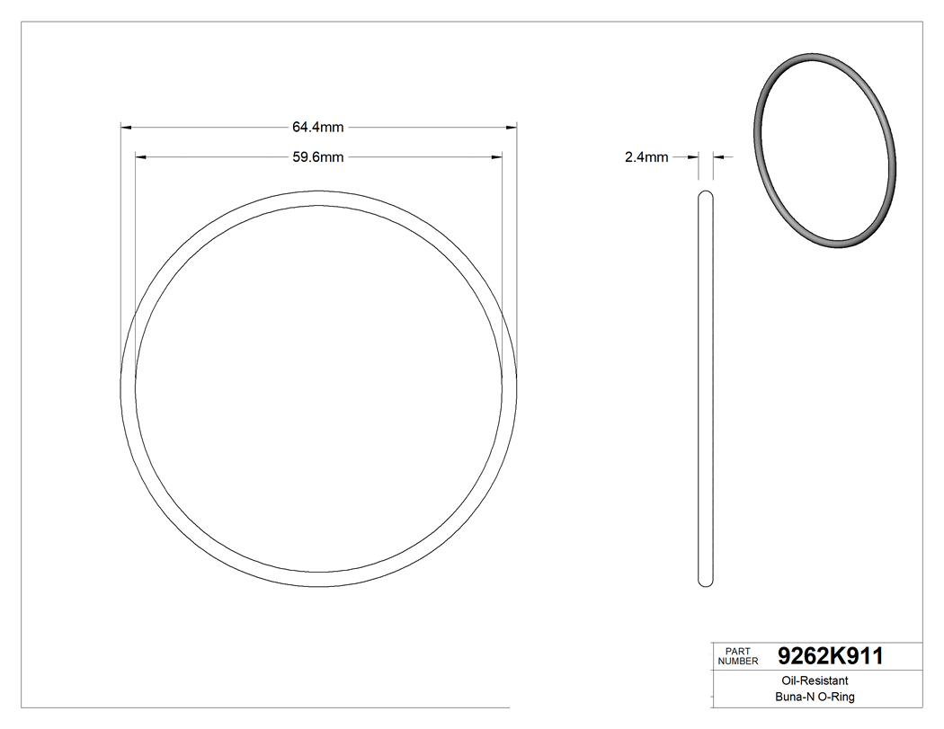 Technical drawing - 9262K911